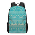 Vintage Hippie Van Pattern Print 17 Inch Backpack