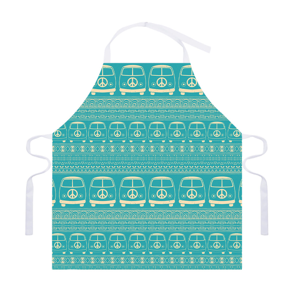 Vintage Hippie Van Pattern Print Adjustable Apron