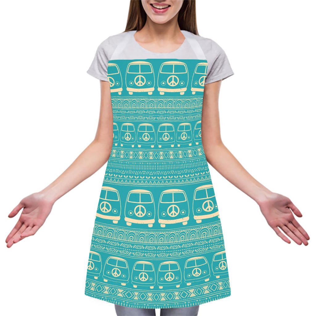 Vintage Hippie Van Pattern Print Adjustable Apron