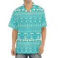 Vintage Hippie Van Pattern Print Aloha Shirt