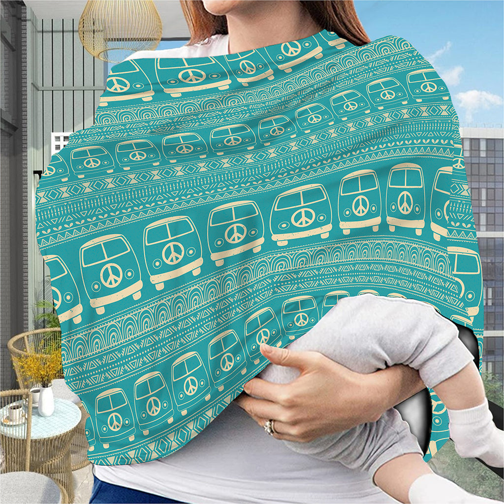 Vintage Hippie Van Pattern Print Baby Seat Cover