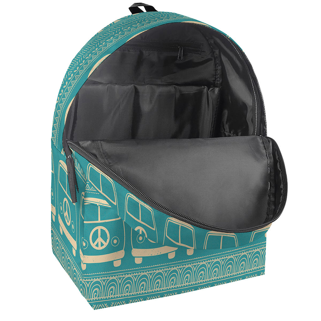 Vintage Hippie Van Pattern Print Backpack