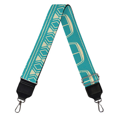 Vintage Hippie Van Pattern Print Bag Strap