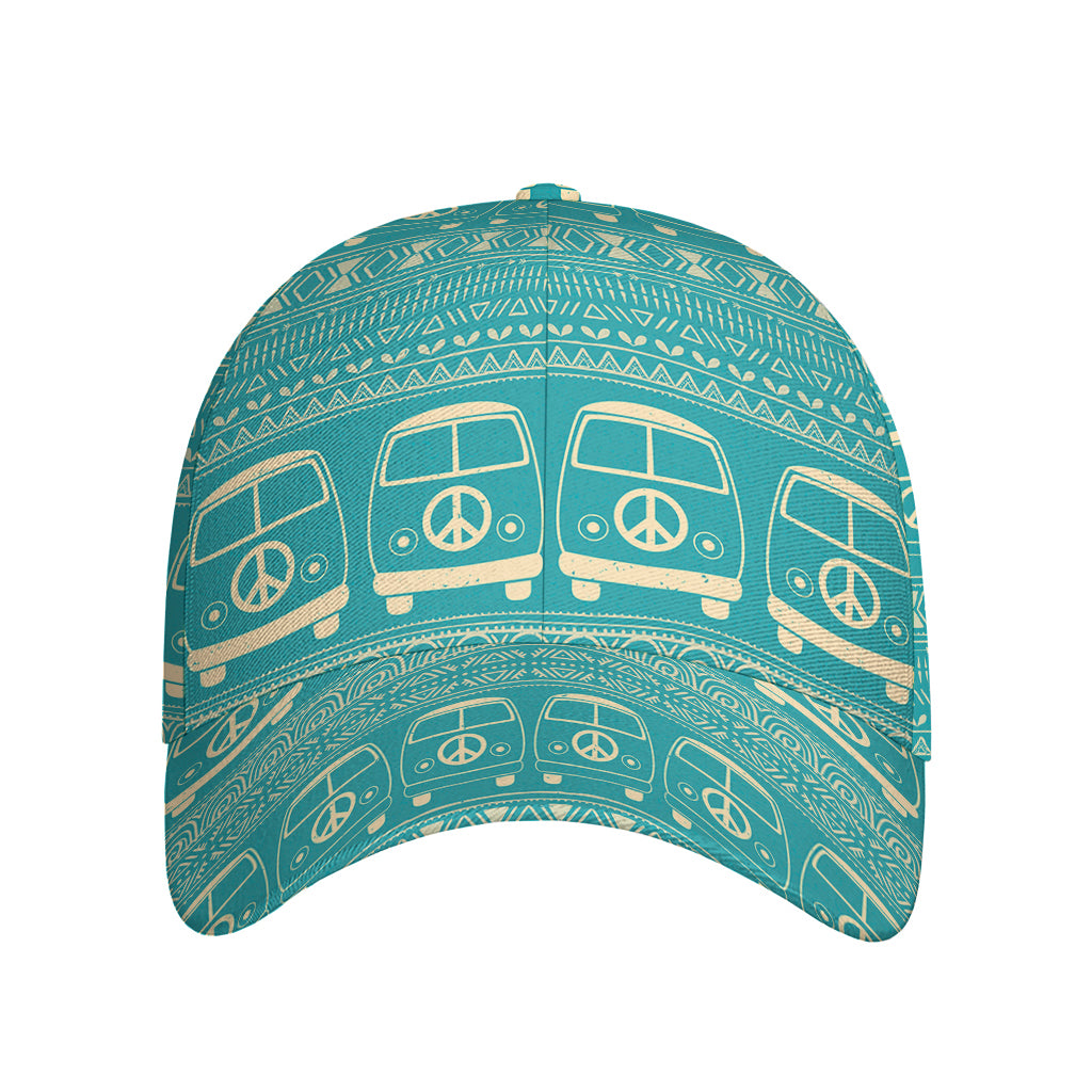 Vintage Hippie Van Pattern Print Baseball Cap