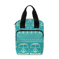 Vintage Hippie Van Pattern Print Bible Tote Bag