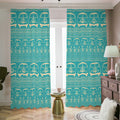 Vintage Hippie Van Pattern Print Dimout Pencil Pleat Curtains
