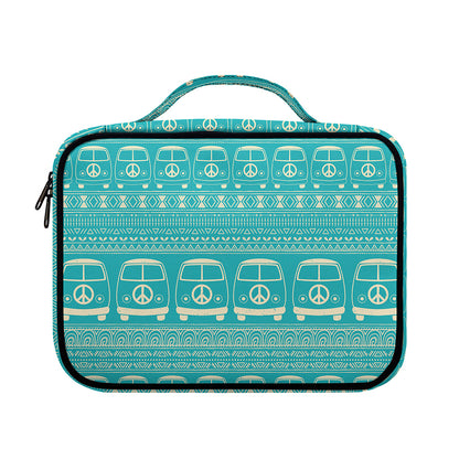 Vintage Hippie Van Pattern Print Briefcase Bible Bag