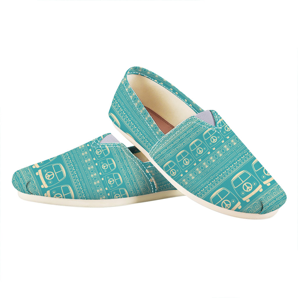 Vintage Hippie Van Pattern Print Casual Shoes