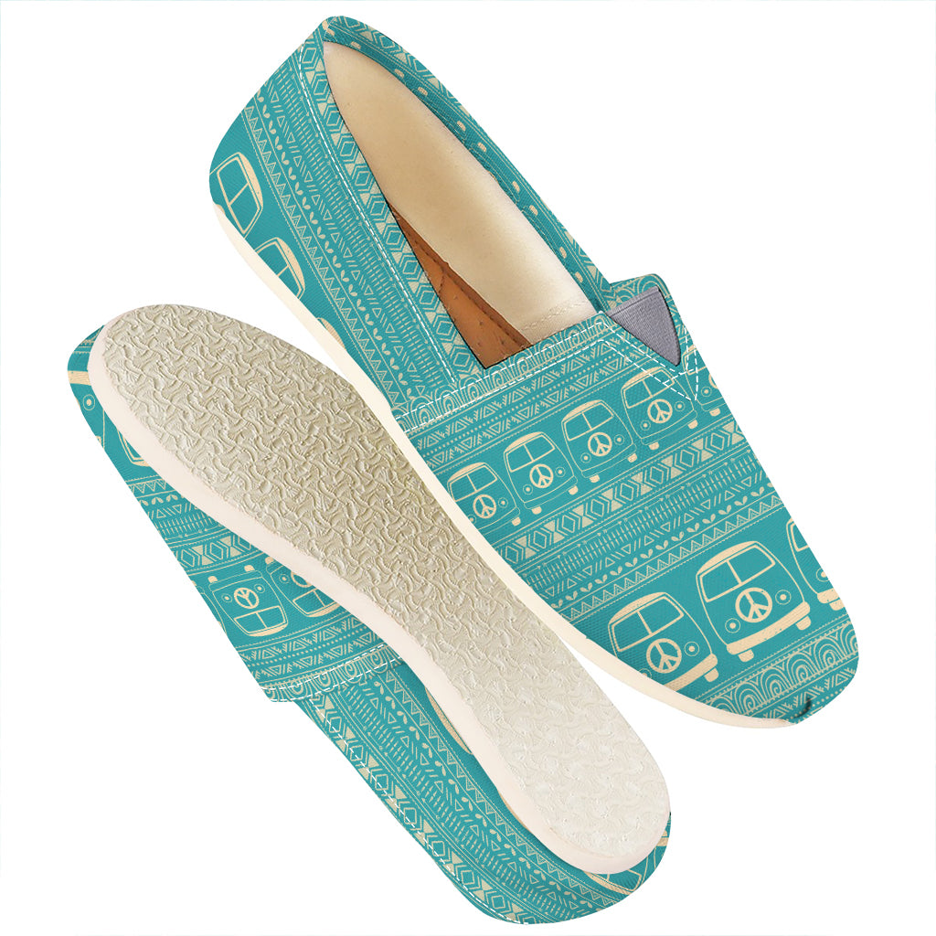 Vintage Hippie Van Pattern Print Casual Shoes