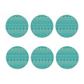 Vintage Hippie Van Pattern Print Coaster Set