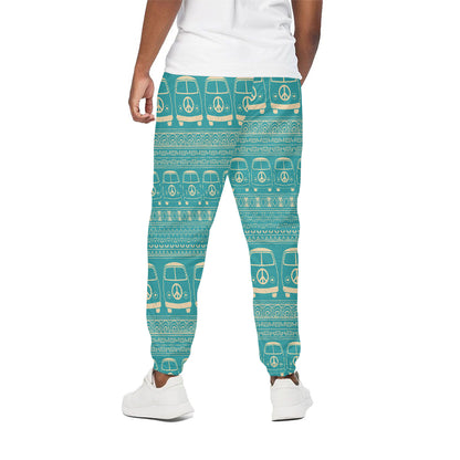 Vintage Hippie Van Pattern Print Cotton Pants