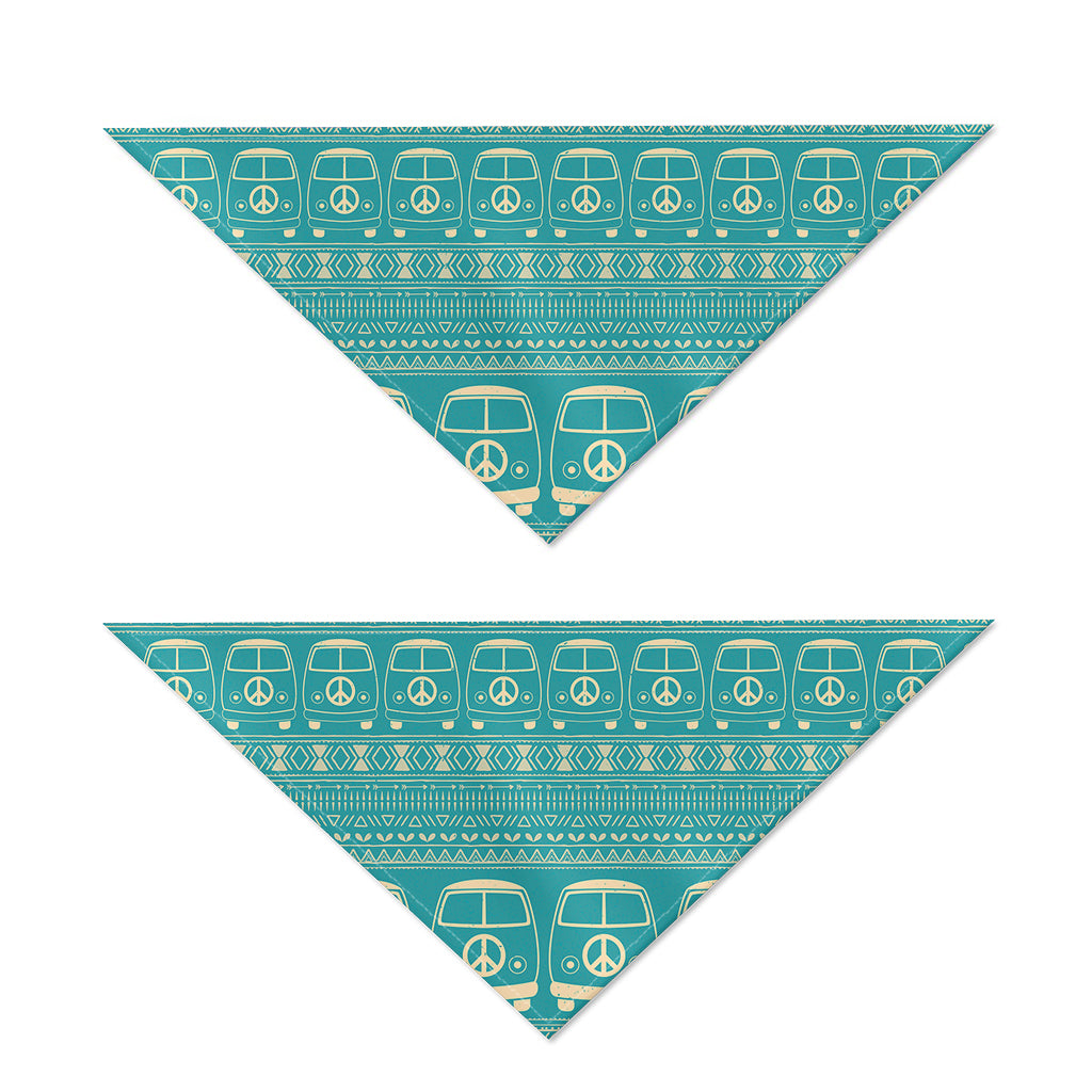 Vintage Hippie Van Pattern Print Dog Bandana
