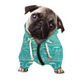 Vintage Hippie Van Pattern Print Dog Zip Up Hoodie