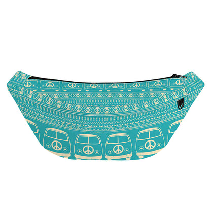 Vintage Hippie Van Pattern Print Fanny Pack