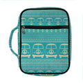 Vintage Hippie Van Pattern Print Front Pocket Bible Bag