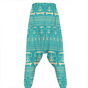 Vintage Hippie Van Pattern Print Hammer Pants