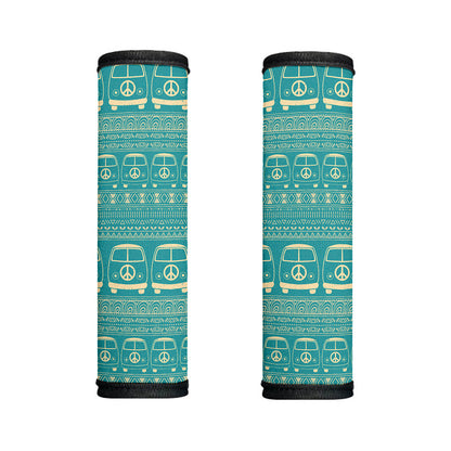 Vintage Hippie Van Pattern Print Handle Covers