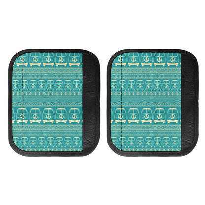 Vintage Hippie Van Pattern Print Handle Covers