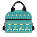 Vintage Hippie Van Pattern Print Insulated Lunch Bag