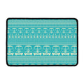 Vintage Hippie Van Pattern Print Kitchen Mat