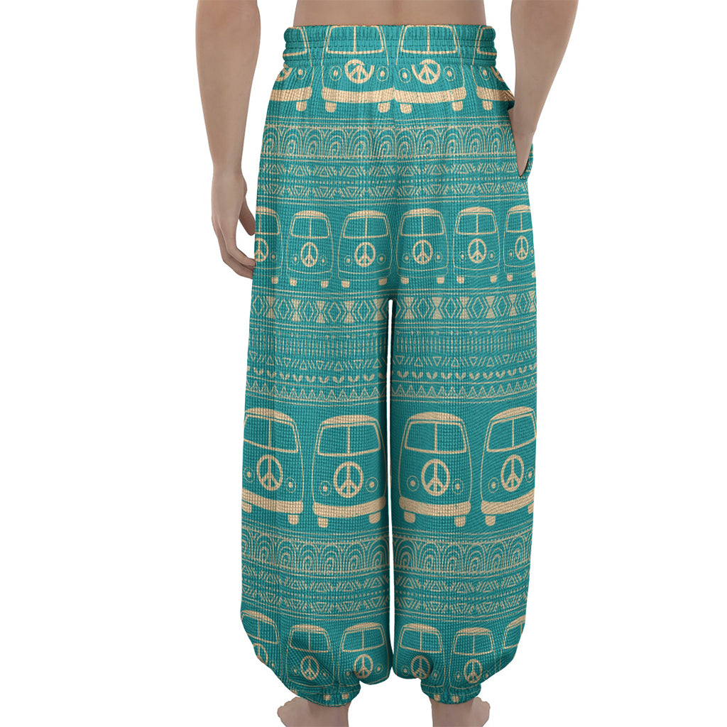Vintage Hippie Van Pattern Print Lantern Pants