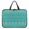 Vintage Hippie Van Pattern Print Laptop Sleeve With Handle