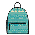 Vintage Hippie Van Pattern Print Leather Backpack