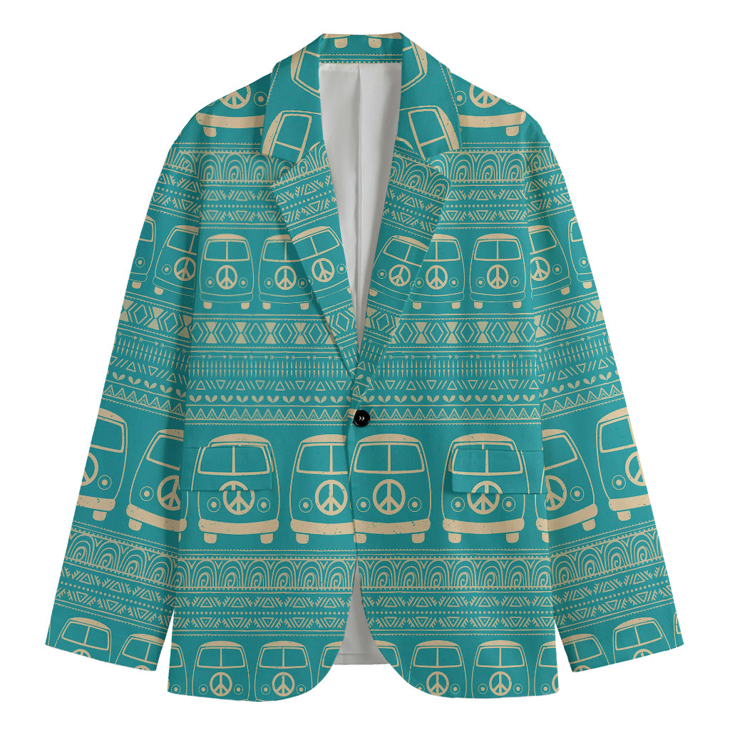 Vintage Hippie Van Pattern Print Men's Blazer