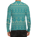 Vintage Hippie Van Pattern Print Men's Long Sleeve Rash Guard