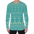 Vintage Hippie Van Pattern Print Men's Long Sleeve T-Shirt