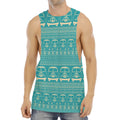 Vintage Hippie Van Pattern Print Men's Muscle Tank Top