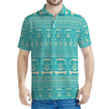 Vintage Hippie Van Pattern Print Men's Polo Shirt
