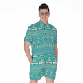 Vintage Hippie Van Pattern Print Men's Romper