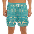 Vintage Hippie Van Pattern Print Men's Split Running Shorts