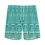Vintage Hippie Van Pattern Print Men's Sports Shorts