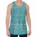 Vintage Hippie Van Pattern Print Men's Velvet Tank Top
