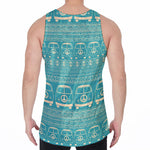 Vintage Hippie Van Pattern Print Men's Velvet Tank Top