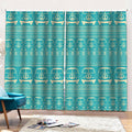 Vintage Hippie Van Pattern Print Pencil Pleat Curtains