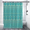 Vintage Hippie Van Pattern Print Premium Shower Curtain
