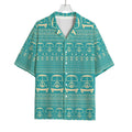 Vintage Hippie Van Pattern Print Rayon Hawaiian Shirt
