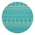 Vintage Hippie Van Pattern Print Round Blanket