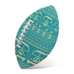 Vintage Hippie Van Pattern Print Rugby Ball