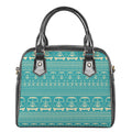 Vintage Hippie Van Pattern Print Shoulder Handbag