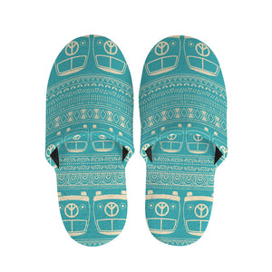 Vintage Hippie Van Pattern Print Slippers