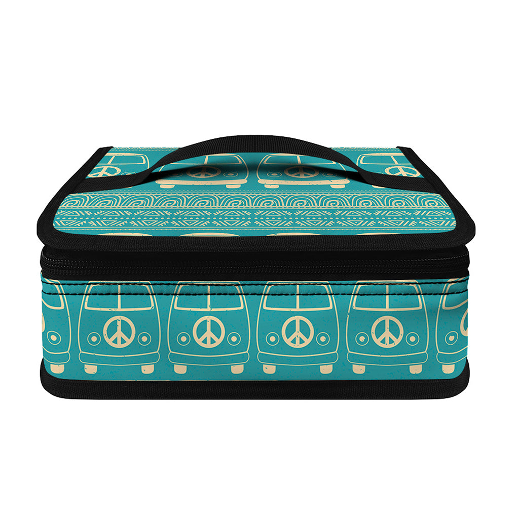Vintage Hippie Van Pattern Print Small Lunch Bag