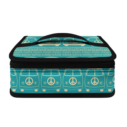 Vintage Hippie Van Pattern Print Small Lunch Bag