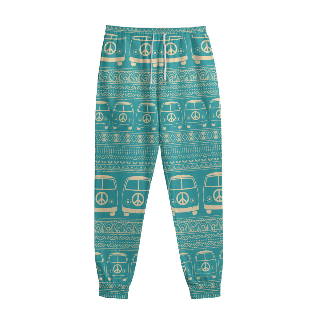Vintage Hippie Van Pattern Print Sweatpants
