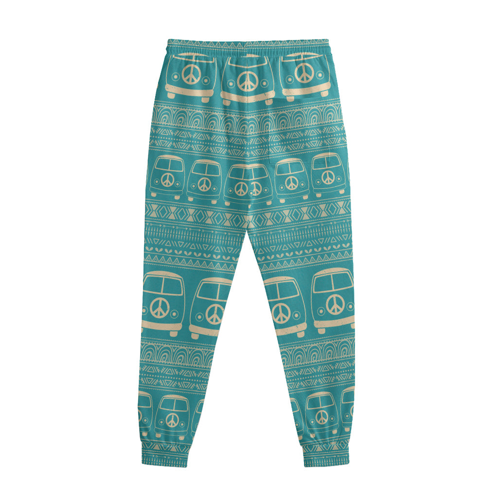 Vintage Hippie Van Pattern Print Sweatpants
