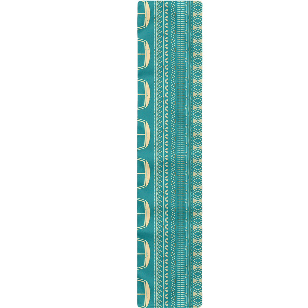 Vintage Hippie Van Pattern Print Table Runner