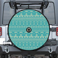 Vintage Hippie Van Pattern Print Tire Cover With Camera Hole
